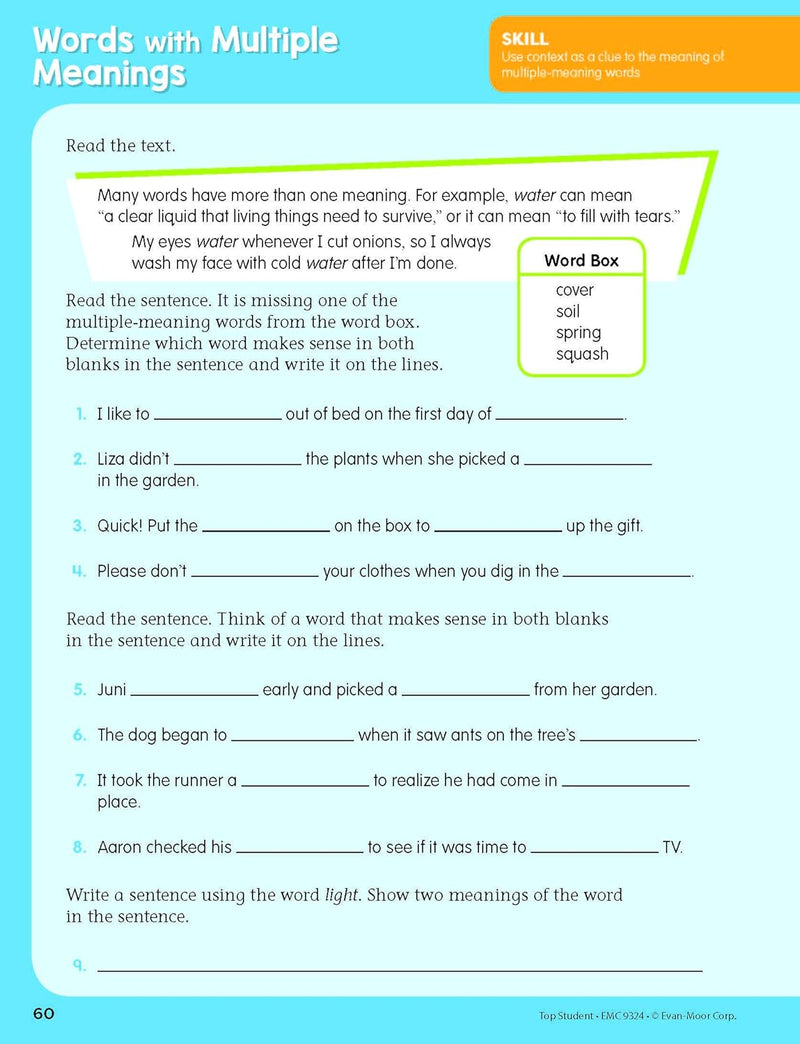 Top Student: Grade 4 Workbook (Evan-Moor)-Activity: 學習補充 Learning & Supplemental-買書書 BuyBookBook