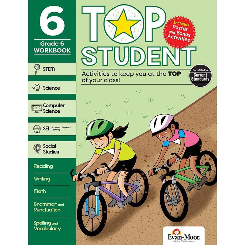 Top Student: Grade 6 Workbook (Evan-Moor)-Activity: 學習補充 Learning & Supplemental-買書書 BuyBookBook