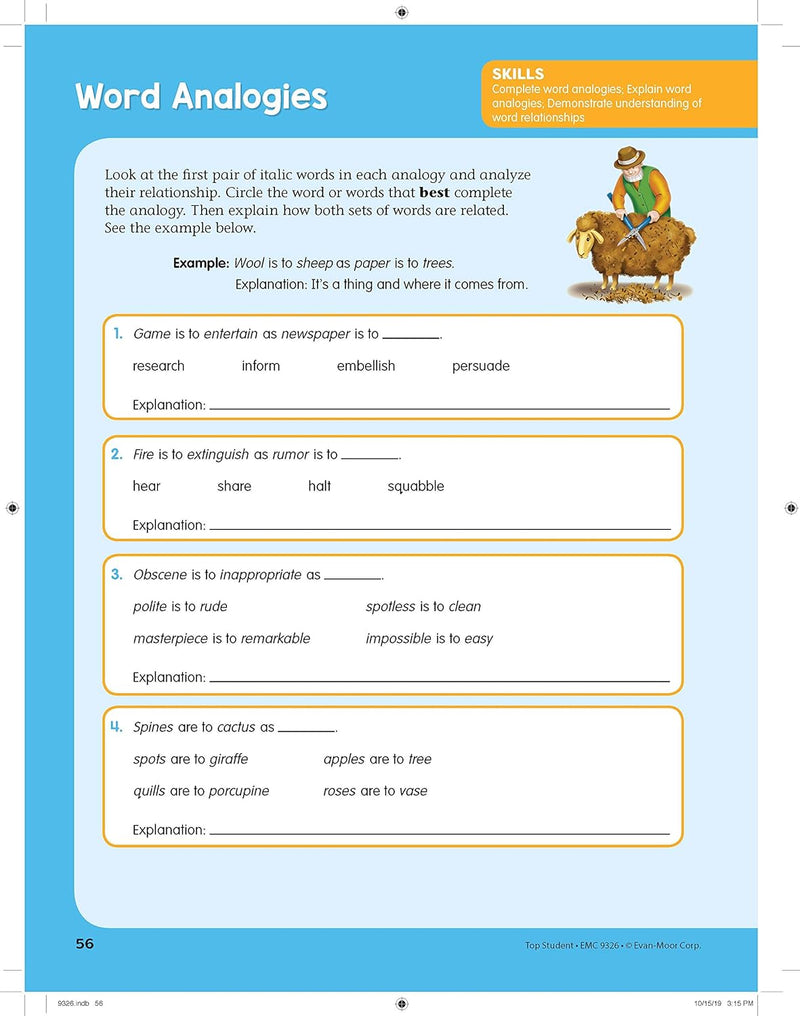 Top Student: Grade 6 Workbook (Evan-Moor)-Activity: 學習補充 Learning & Supplemental-買書書 BuyBookBook