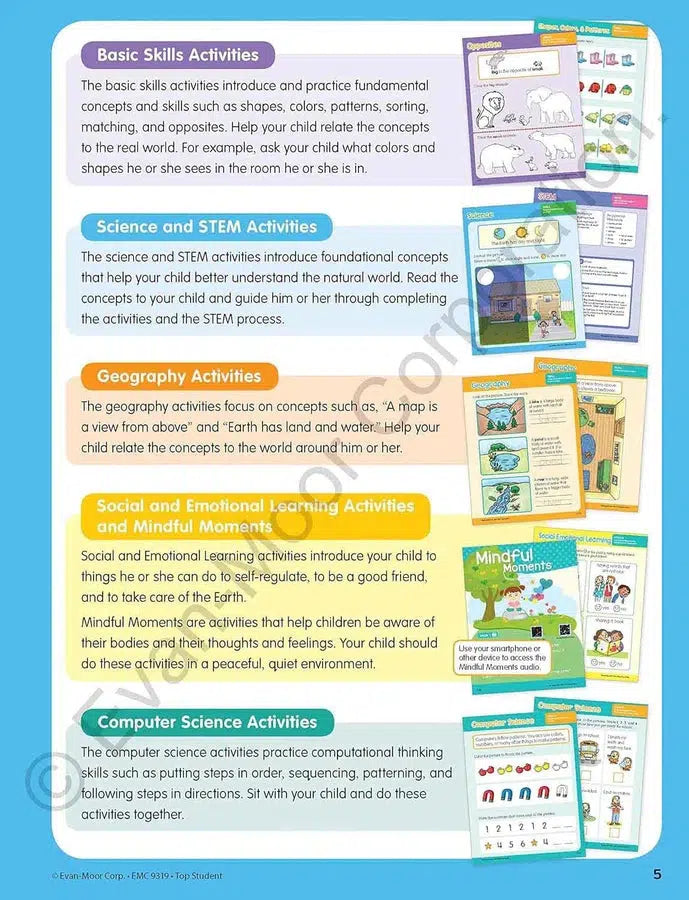 Top Student: Pre-Kindergarten Workbook (Grade Prek) (Evan-Moor)-Activity: 學習補充 Learning & Supplemental-買書書 BuyBookBook