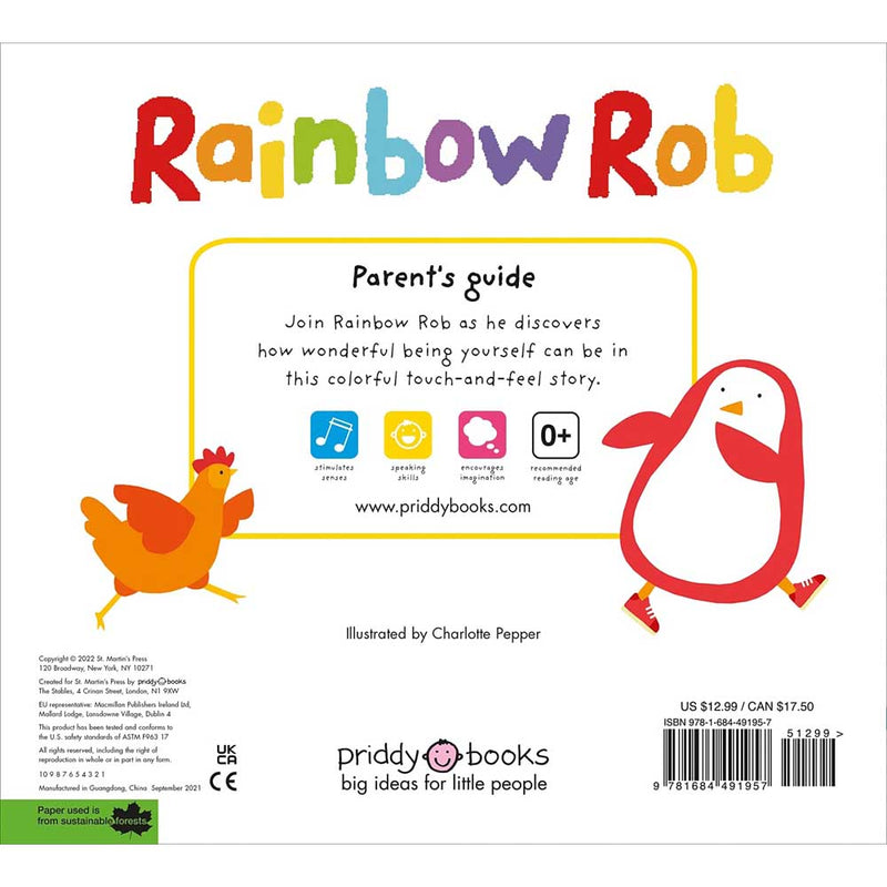 Touch & Feel Picture Books- Rainbow Rob (Board Book)-Fiction: 兒童繪本 Picture Books-買書書 BuyBookBook