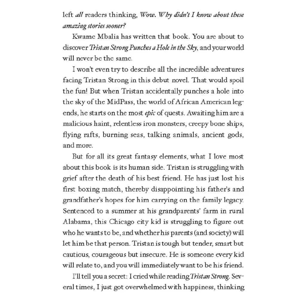Tristan Strong #1 Punches a Hole in the Sky Hachette US