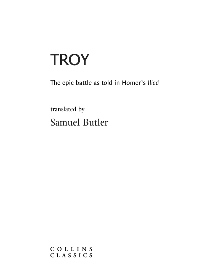 Troy: The epic battle as told in Homer’s Iliad (Collins Classics) (Homer)-Fiction: 經典傳統 Classic & Traditional-買書書 BuyBookBook