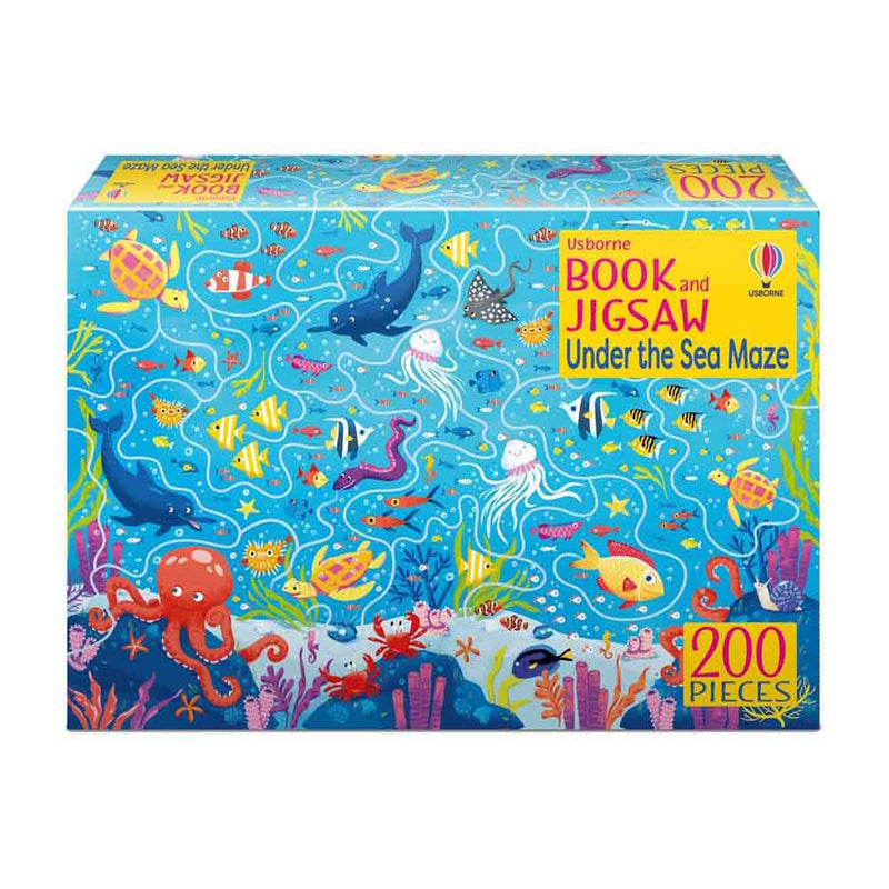 Under the Sea Maze (Usborne Book and Jigsaw) (200 pcs) - 買書書 BuyBookBook