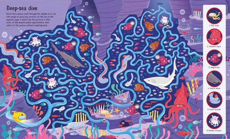 Under the Sea Maze (Usborne Book and Jigsaw) (200 pcs) - 買書書 BuyBookBook