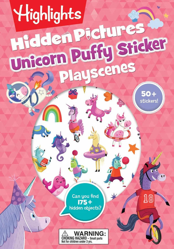 Unicorn Hidden Pictures Puffy Sticker Playscenes-Children’s / Teenage fiction: Fantasy-買書書 BuyBookBook