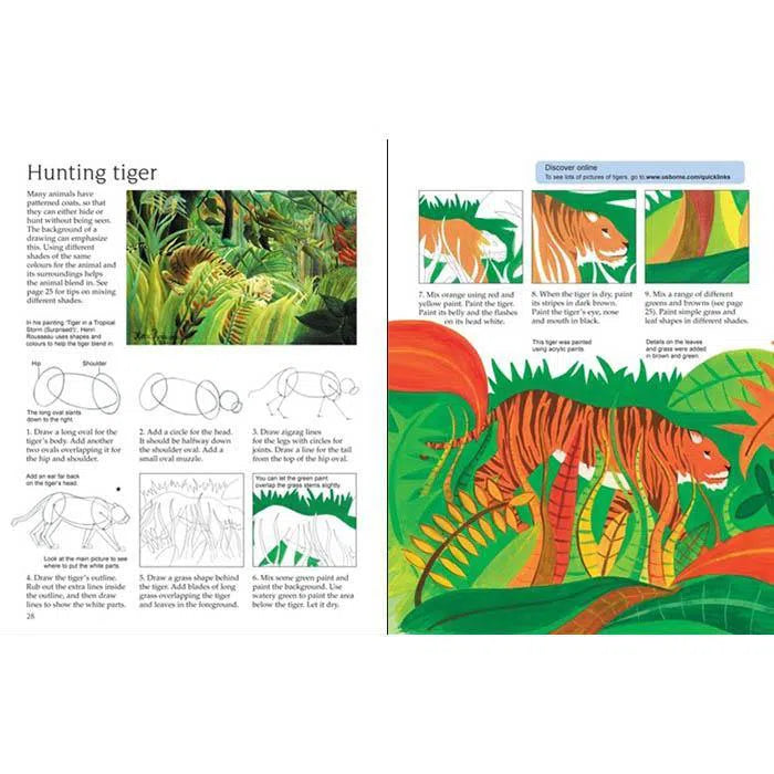 Usborne Art Ideas Drawing animals (QR Code) Usborne