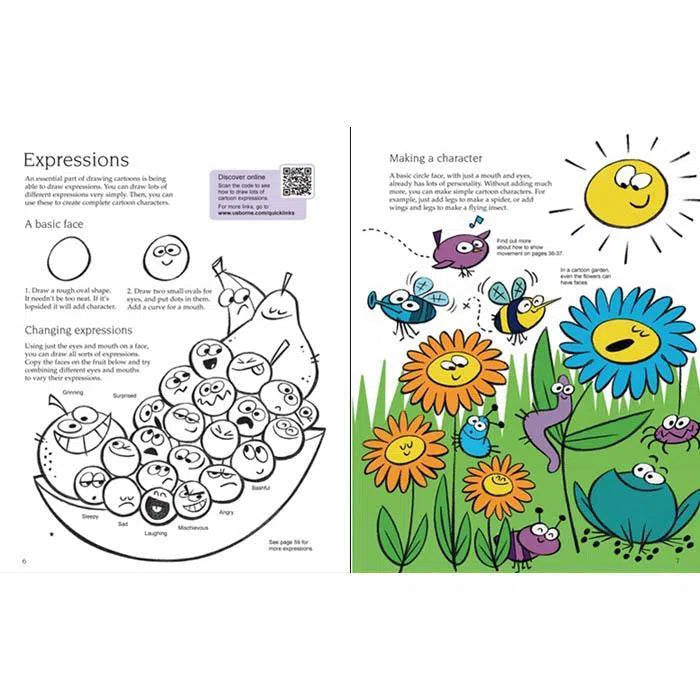 Usborne Art Ideas Drawing cartoons (QR Code) Usborne