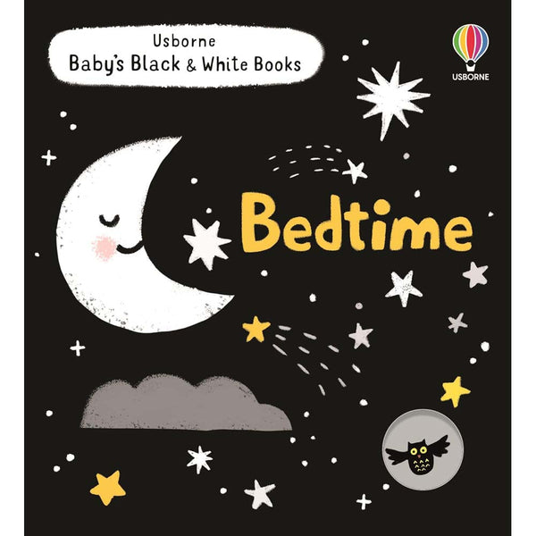 Usborne Baby's Black and White Books: Bedtime (Mary Cartwright)-Nonfiction: 學前基礎 Preschool Basics-買書書 BuyBookBook