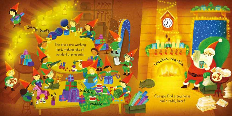 Usborne Book and 3 Jigsaws - Santa - 買書書 BuyBookBook