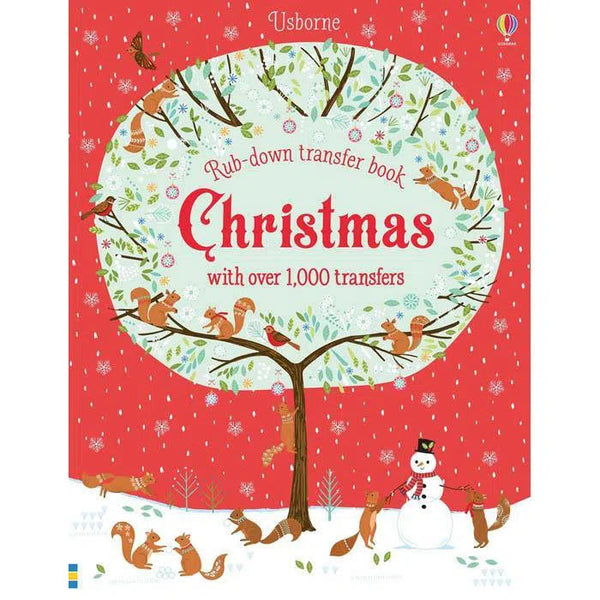 Usborne Christmas Rub-down transfer book Usborne