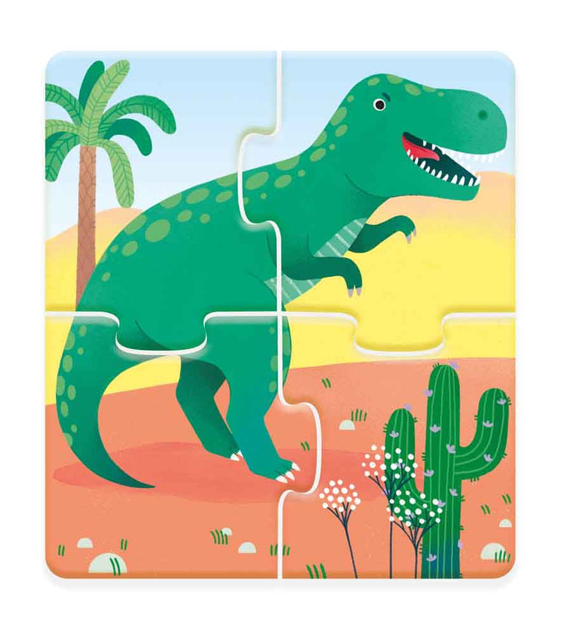 Usborne First Jigsaws - Dinosaurs (4 pcs x 4 sets) - 買書書 BuyBookBook