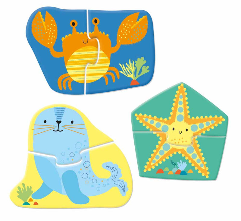 Usborne First Jigsaws - Under the Sea (2 pcs x 8 sets) (Book + Jigsaws) Usborne