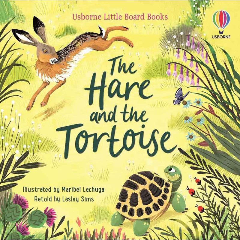 Usborne Little Board Books - The Hare and the Tortoise (Lesley Sims)-Fiction: 兒童繪本 Picture Books-買書書 BuyBookBook