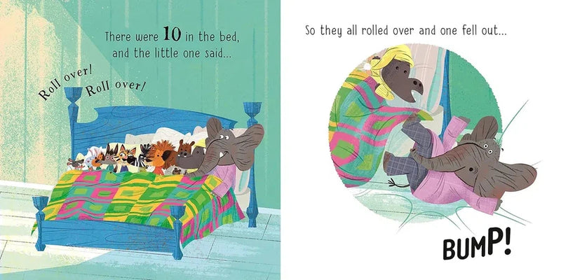 Usborne Little Board Books - There Were Ten in the Bed (Russell Punter)-Fiction: 兒童繪本 Picture Books-買書書 BuyBookBook