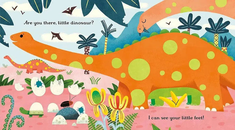 Usborne Little Peep-Through Books: Are You There Little Dinosaur? (Sam Taplin)-Nonfiction: 學前基礎 Preschool Basics-買書書 BuyBookBook