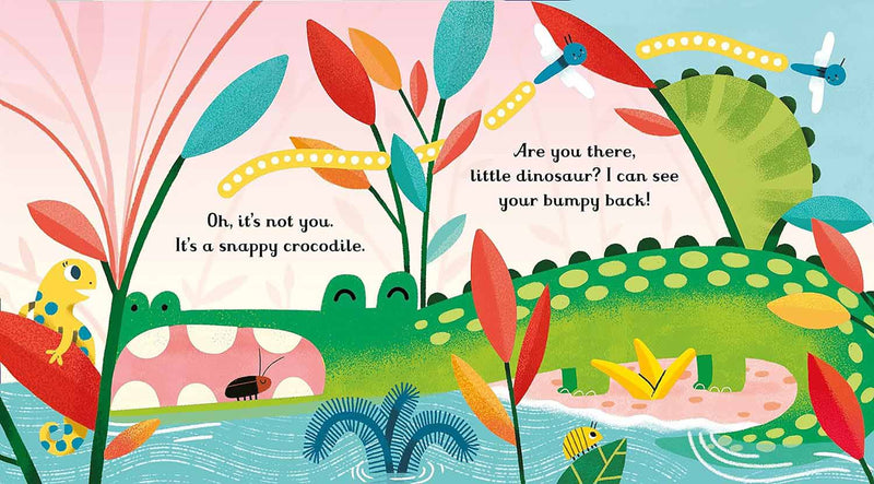 Usborne Little Peep-Through Books: Are You There Little Dinosaur? (Sam Taplin)-Nonfiction: 學前基礎 Preschool Basics-買書書 BuyBookBook