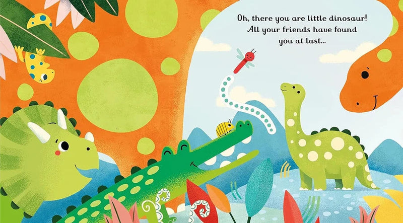 Usborne Little Peep-Through Books: Are You There Little Dinosaur? (Sam Taplin)-Nonfiction: 學前基礎 Preschool Basics-買書書 BuyBookBook