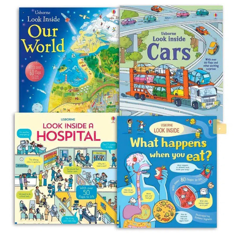 Usborne Look inside series Bestsellers Bundle (4 Books) Usborne