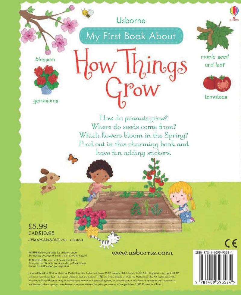 Usborne My First Book About How Things Grow (Felicity Brooks)-Nonfiction: 參考百科 Reference & Encyclopedia-買書書 BuyBookBook