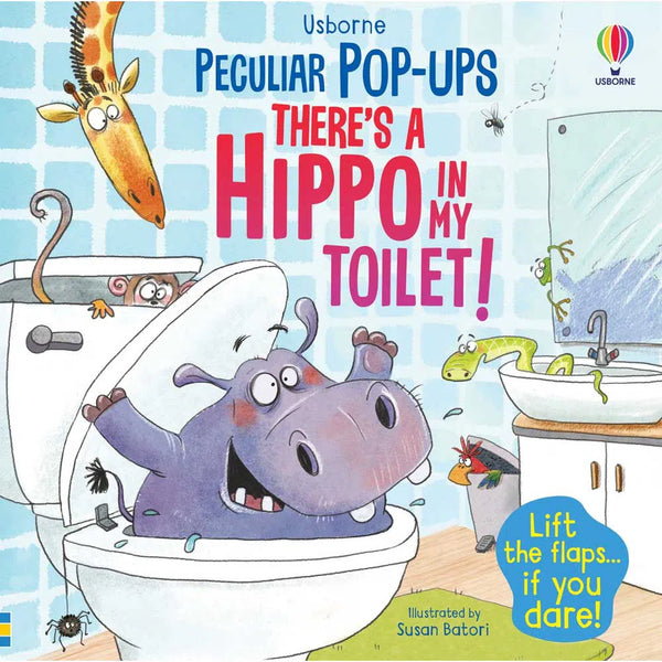 Usborne Peculiar Pop-Ups: There's a Hippo in my Toilet!-Fiction: 兒童繪本 Picture Books-買書書 BuyBookBook