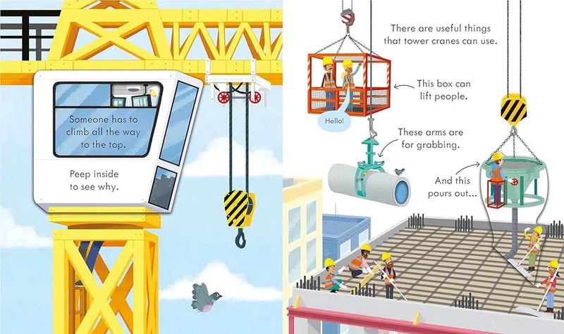 Usborne Peep Inside How a Crane Works (Lara Bryan)-Nonfiction: 常識通識 General Knowledge-買書書 BuyBookBook