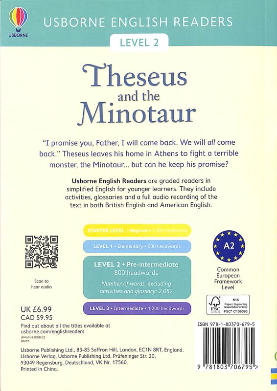 Usborne English Readers: Theseus and the Minotaur-Fiction: 神話傳說 Myth and Legend-買書書 BuyBookBook