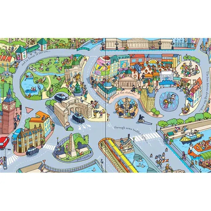 Usborne Wind-Up Bus Book with Slot-together Tracks Usborne