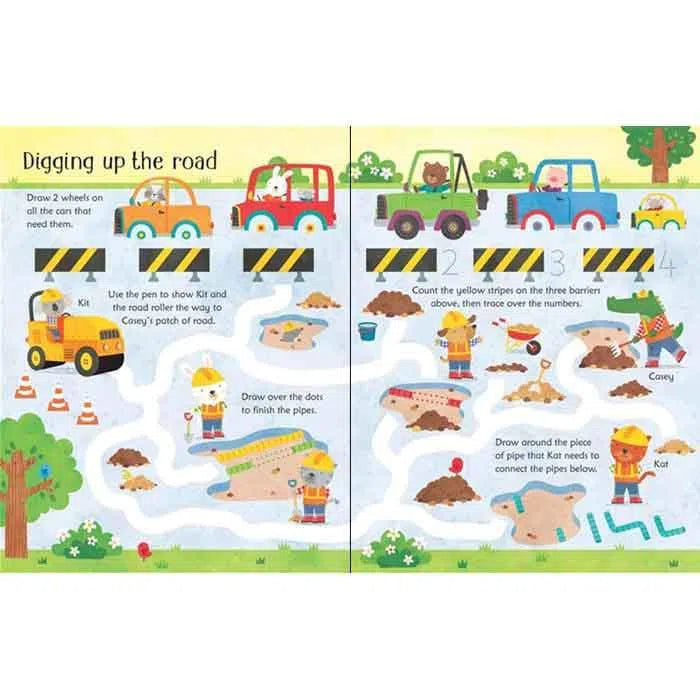 Usborne Wipe-Clean Building Site activities Usborne