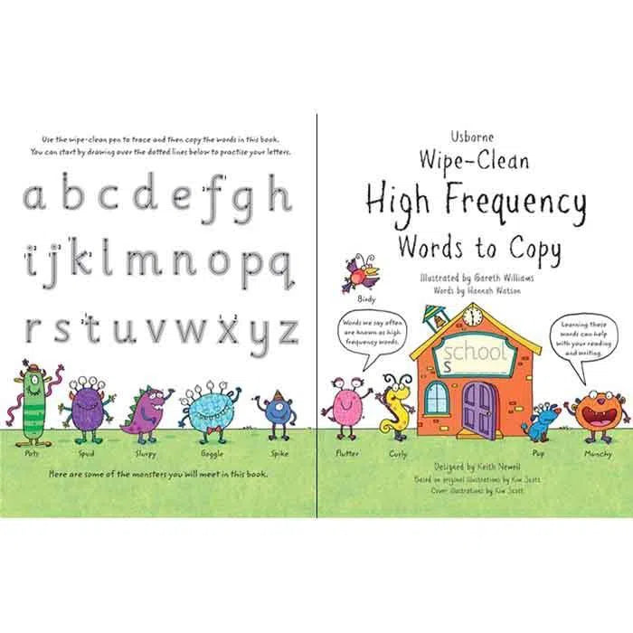 Usborne Wipe-clean high-frequency words to copy Usborne