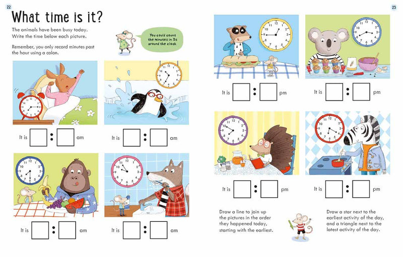 Usborne Workbooks Telling the Time (Age 7-8) Usborne