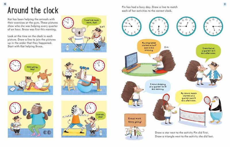 Usborne Workbooks Telling the Time (Age 7-8) Usborne