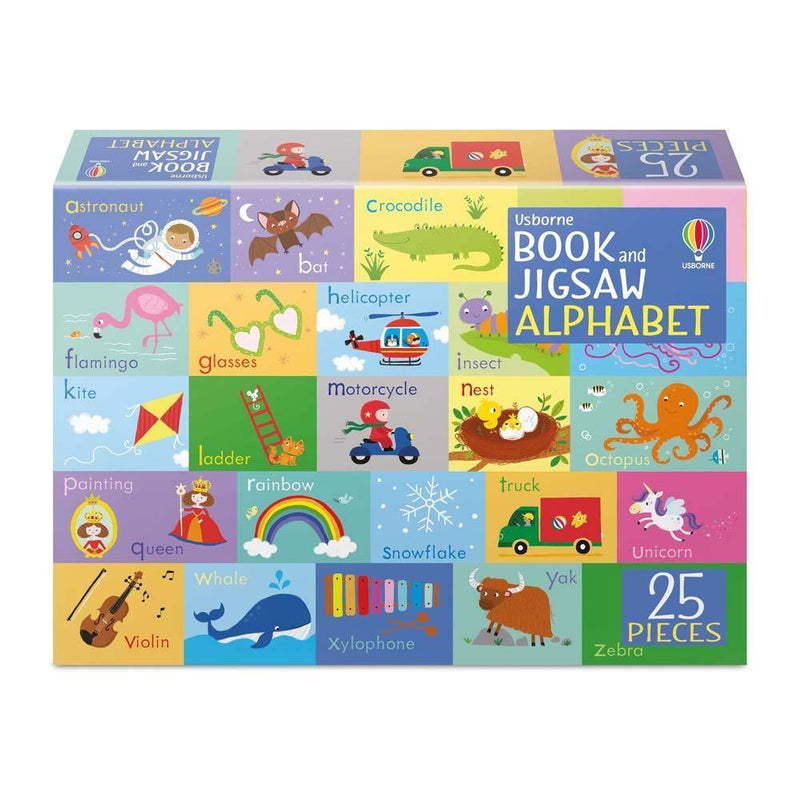 Usborne Preschool Early Learning Mega Bundle (4 Books + 2 Jigsaws + 1 Tote Bag) Usborne