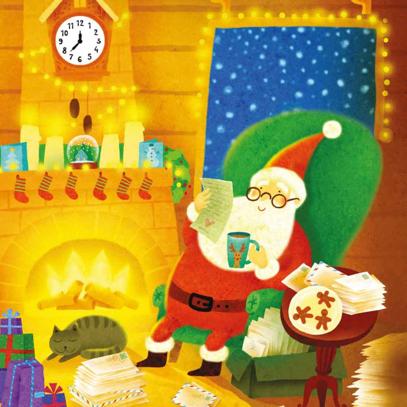 Usborne Book and 3 Jigsaws - Santa - 買書書 BuyBookBook