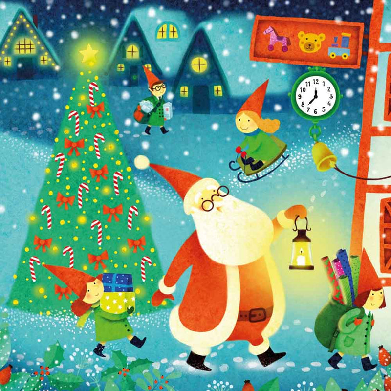 Usborne Book and 3 Jigsaws - Santa - 買書書 BuyBookBook