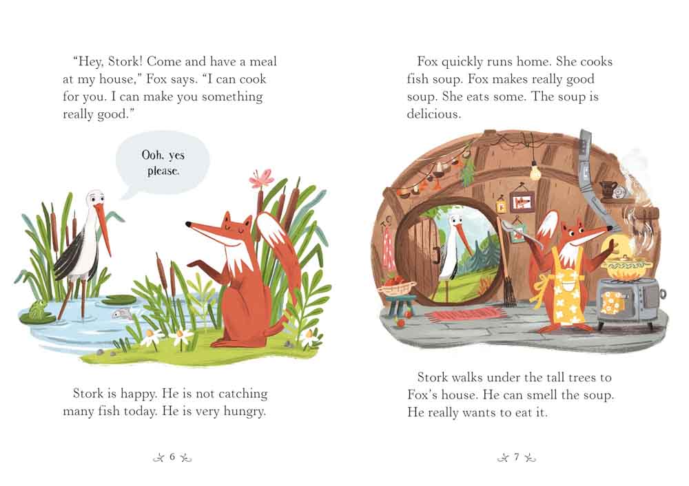 Usborne English Readers (L0) The Fox and the Stork (QR code) - 買書書 BuyBookBook