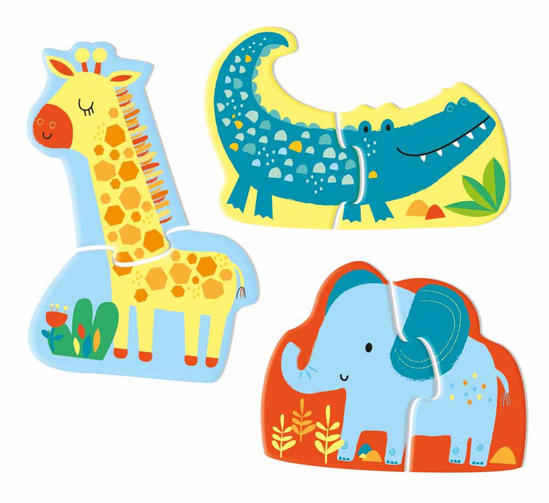 Usborne First Jigsaws - Animals (2 pcs x 8 sets) (Book + Jigsaws) Usborne