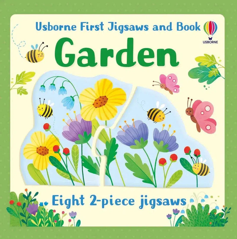 Usborne First Jigsaws - Garden (2 pcs x 8 sets) (Book + Jigsaws) Usborne