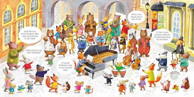 Usborne Musical Books: The Animal Orchestra Plays Tchaikovsky (Ag Jatkowska)-Nonfiction: 學前基礎 Preschool Basics-買書書 BuyBookBook