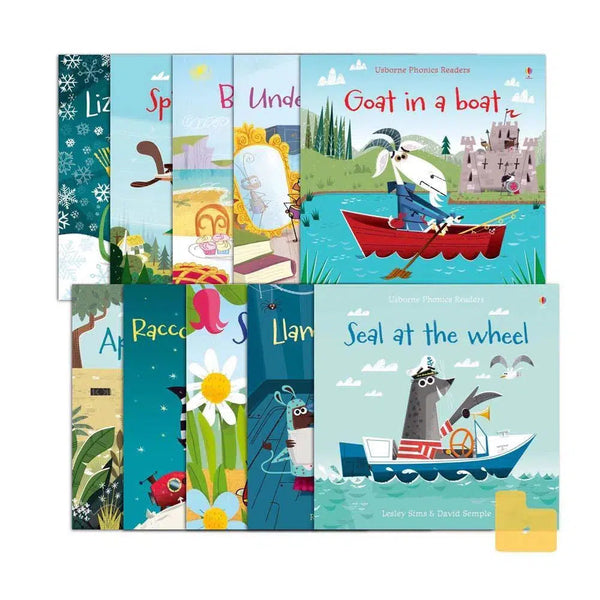 Usborne My First Phonics Reading Library Set A (10 Books) (QR Code) Usborne