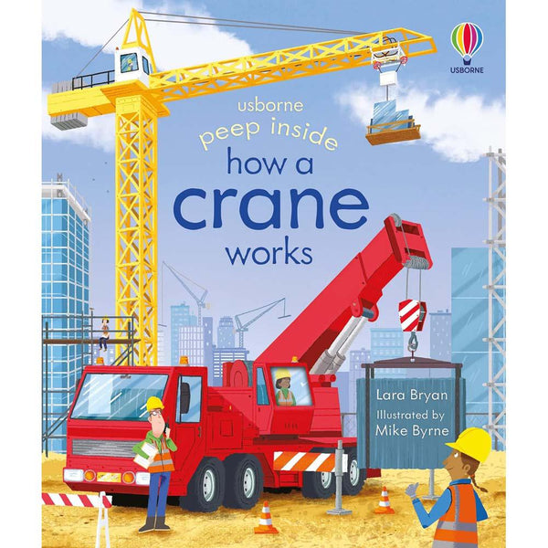 Usborne Peep Inside How a Crane Works (Lara Bryan)-Nonfiction: 常識通識 General Knowledge-買書書 BuyBookBook