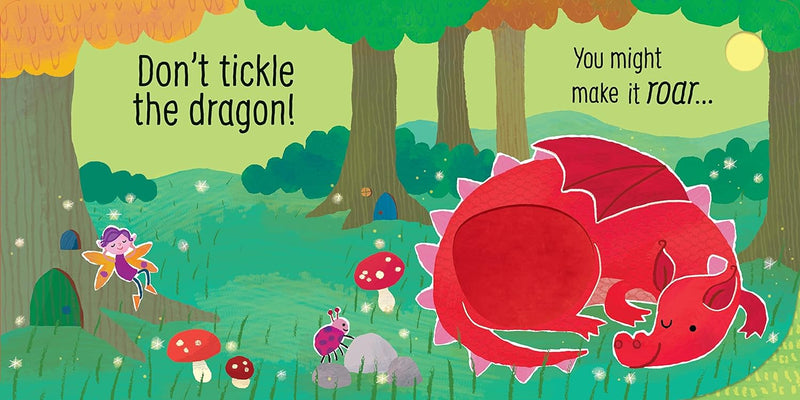 Usborne Touchy-Feely Sounds: Don't Tickle the Dragon! (Sam Taplin)-Nonfiction: 學前基礎 Preschool Basics-買書書 BuyBookBook