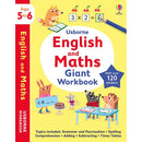 Usborne English and Maths Giant Workbook (Age 5-6) - 買書書 BuyBookBook