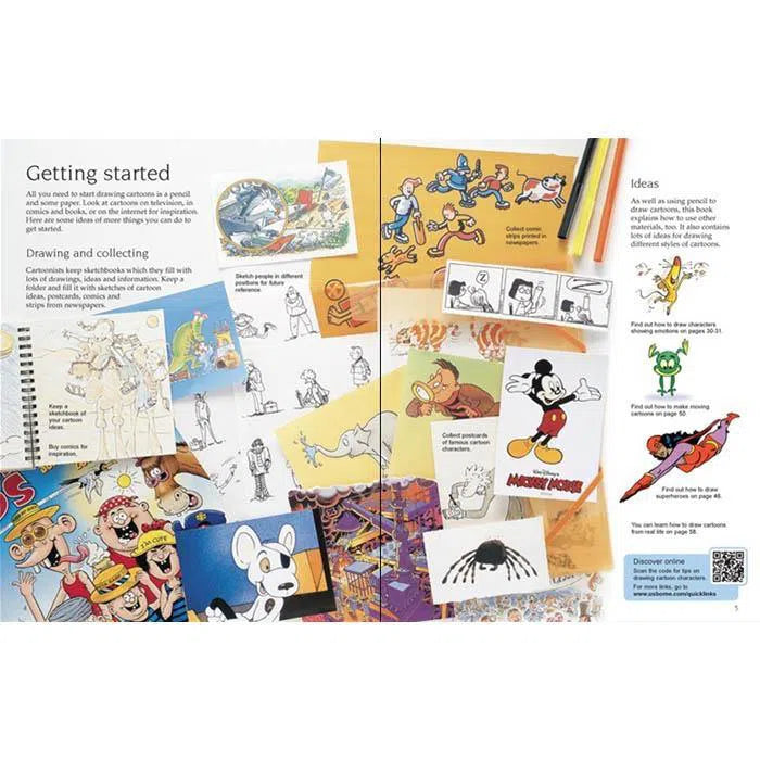 Usborne Art Ideas Drawing cartoons (QR Code) Usborne