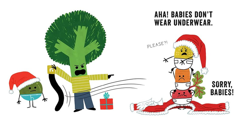 Vegetables in Holiday Underwear (Board Book) - 買書書 BuyBookBook