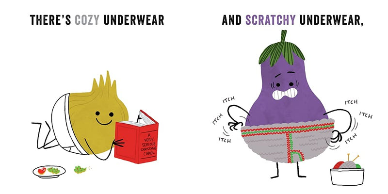 Vegetables in Holiday Underwear (Board Book) - 買書書 BuyBookBook