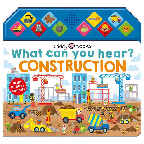 What Can You Hear: Construction - With 10 Busy Sounds(Hardback)-Nonfiction: 學前基礎 Preschool Basics-買書書 BuyBookBook