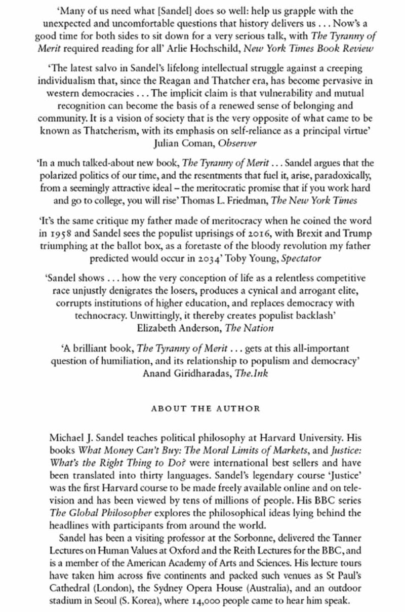 The Tyranny of Merit: What's Become of the Common Good?-Nonfiction: 政治經濟 Politics & Economics-買書書 BuyBookBook