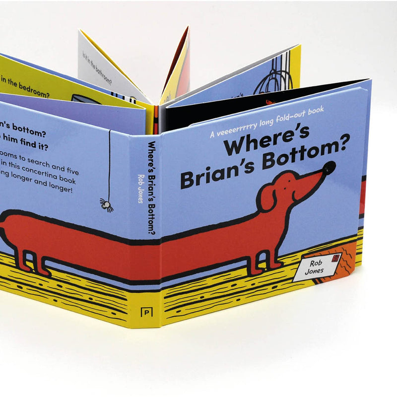 Where's Brian's Bottom? (A Veeeerrrrry Long Fold-Out book)-Nonfiction: 學前基礎 Preschool Basics-買書書 BuyBookBook