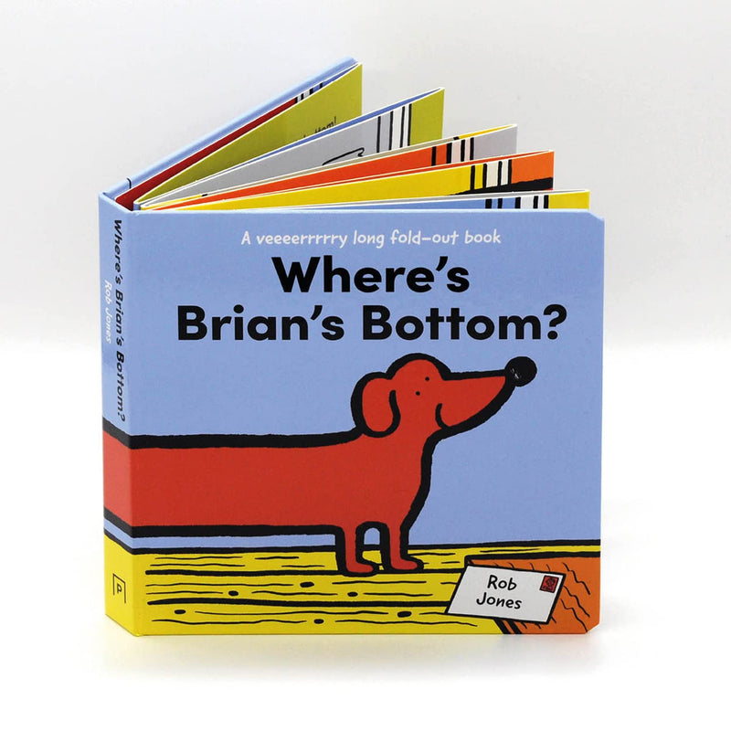 Where's Brian's Bottom? (A Veeeerrrrry Long Fold-Out book)-Nonfiction: 學前基礎 Preschool Basics-買書書 BuyBookBook